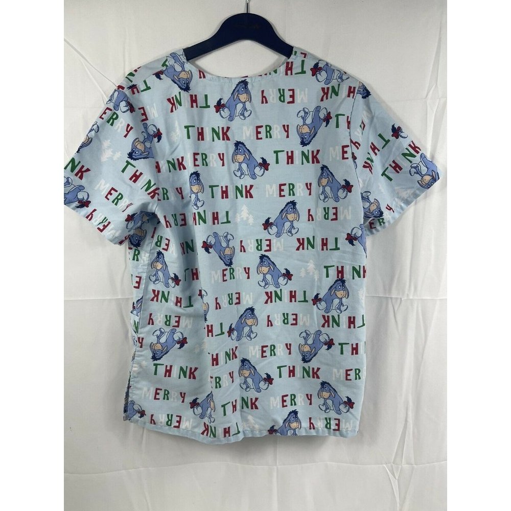Christmas scrub top Disney Eyeore Winnie the Pooh